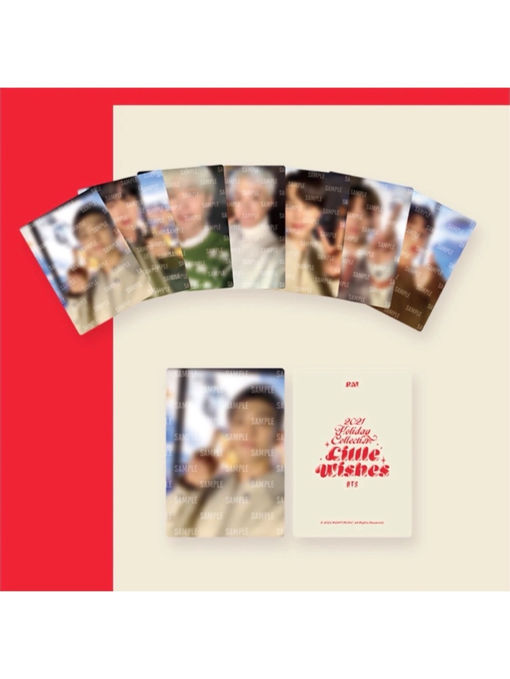 BTS 2021 HOLIDAY COLLECTION LITTLE WISHES #7 BOX PHOTOCARDS - BRAND NEW, SEALED